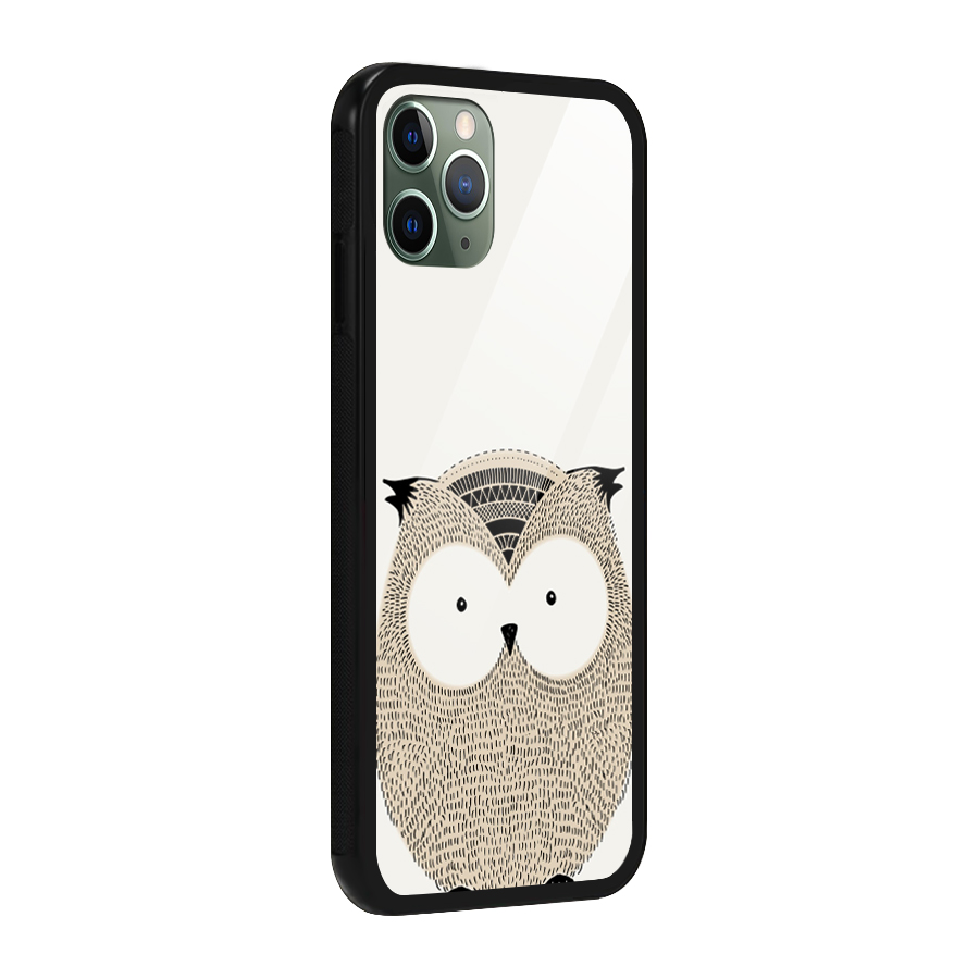 Cute Owl Glass Back Case for iPhone 11 Pro