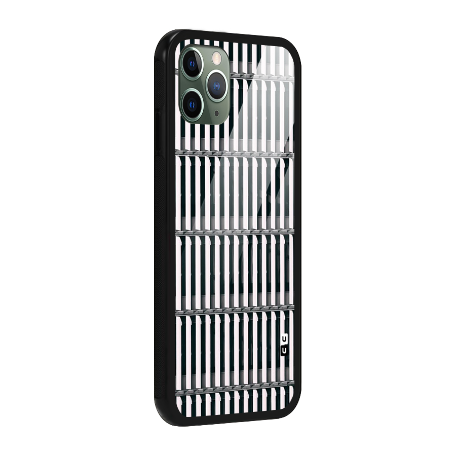 Dark Lines Pattern Glass Back Case for iPhone 11 Pro