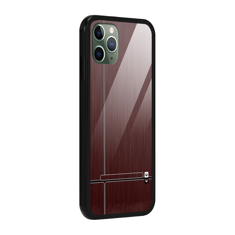 Dark Maroon Classic Design Glass Back Case for iPhone 11 Pro