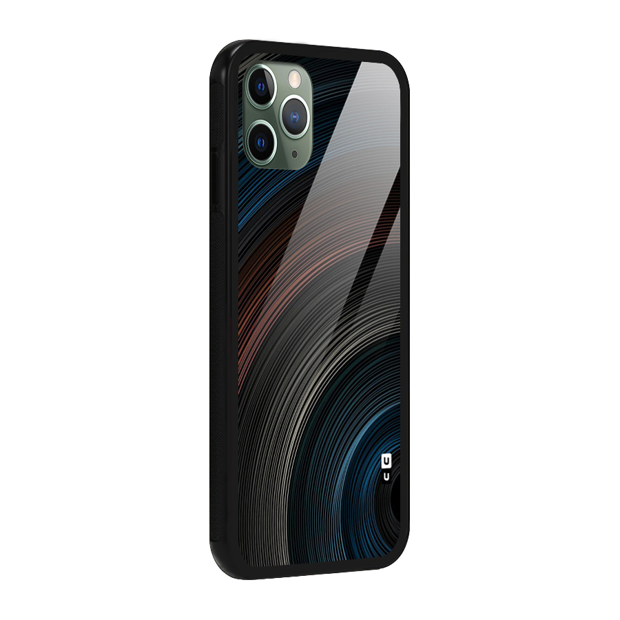 Dark Shade Swirls Glass Back Case for iPhone 11 Pro