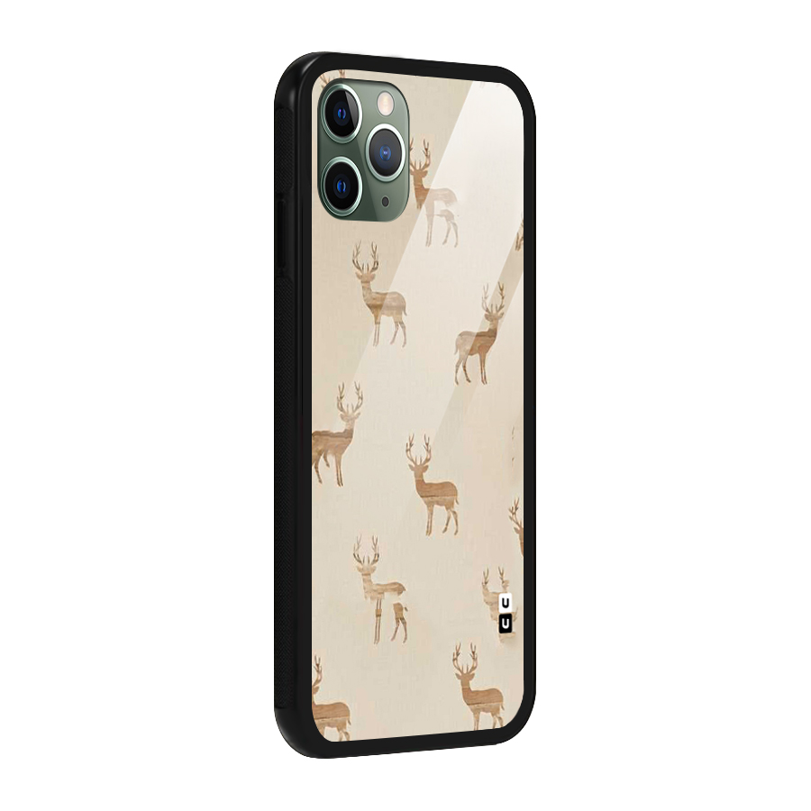 Deer Pattern Glass Back Case for iPhone 11 Pro