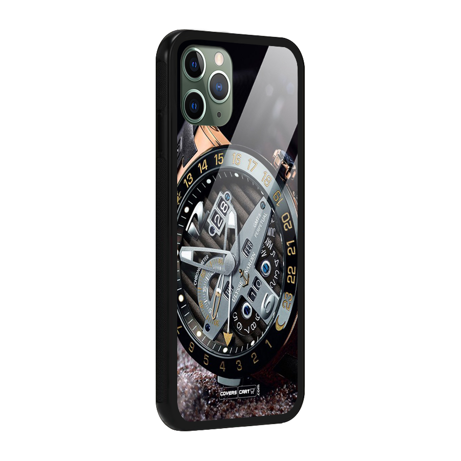 Designer Stylish Watch Glass Back Case for iPhone 11 Pro