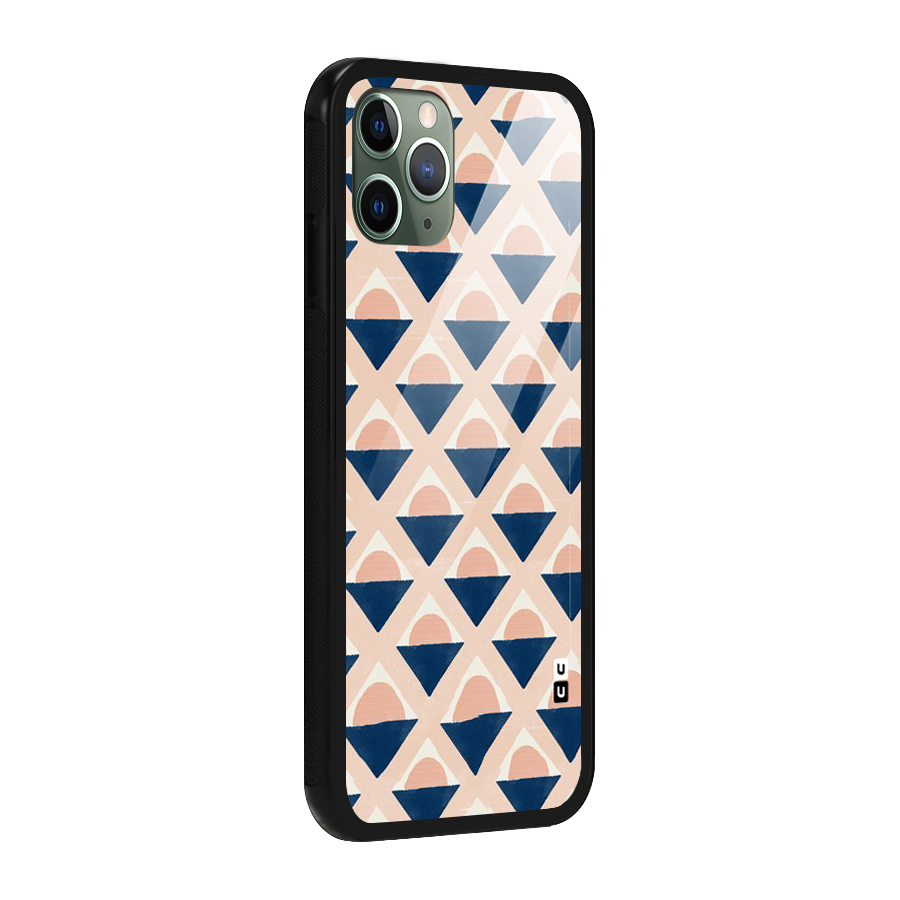 Diamond Circle Pattern Glass Back Case for iPhone 11 Pro