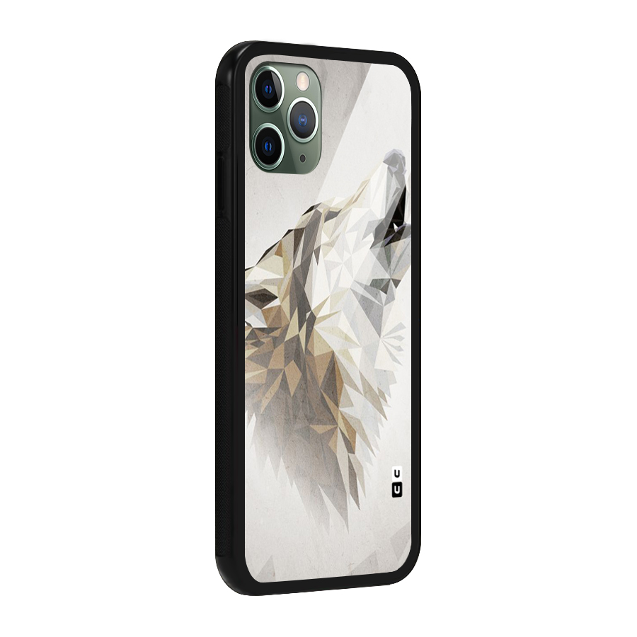 Diamond Wolf Glass Back Case for iPhone 11 Pro