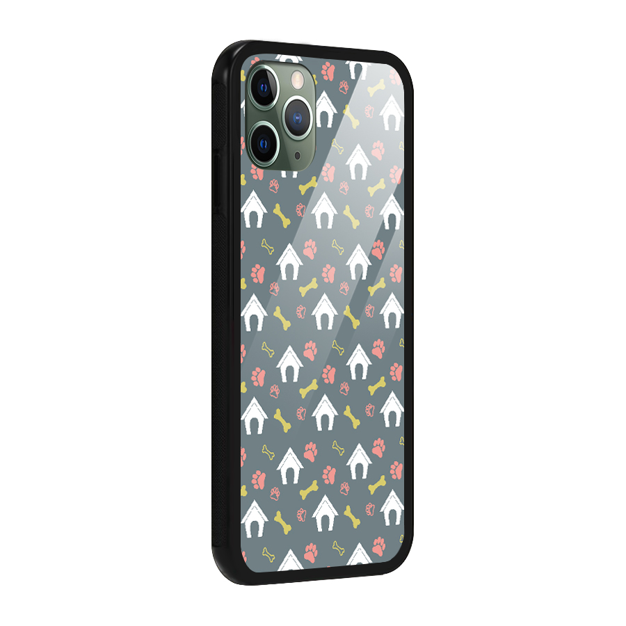 Dog Pattern Glass Back Case for iPhone 11 Pro