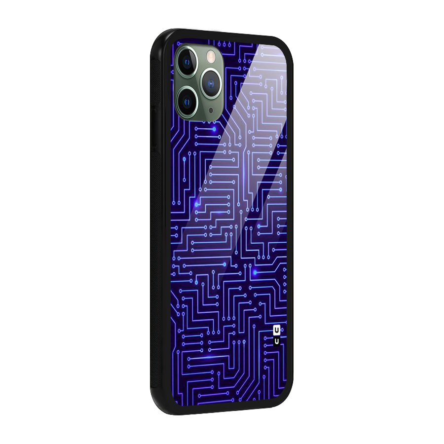 Dotting Lines Glass Back Case for iPhone 11 Pro