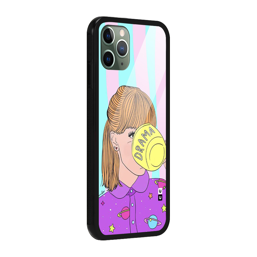 Drama Cup Glass Back Case for iPhone 11 Pro