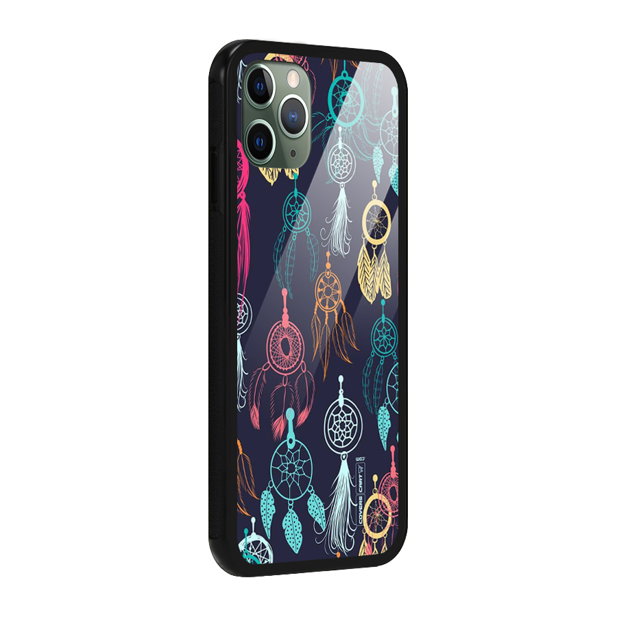Dream Catcher Pattern Glass Back Case for iPhone 11 Pro