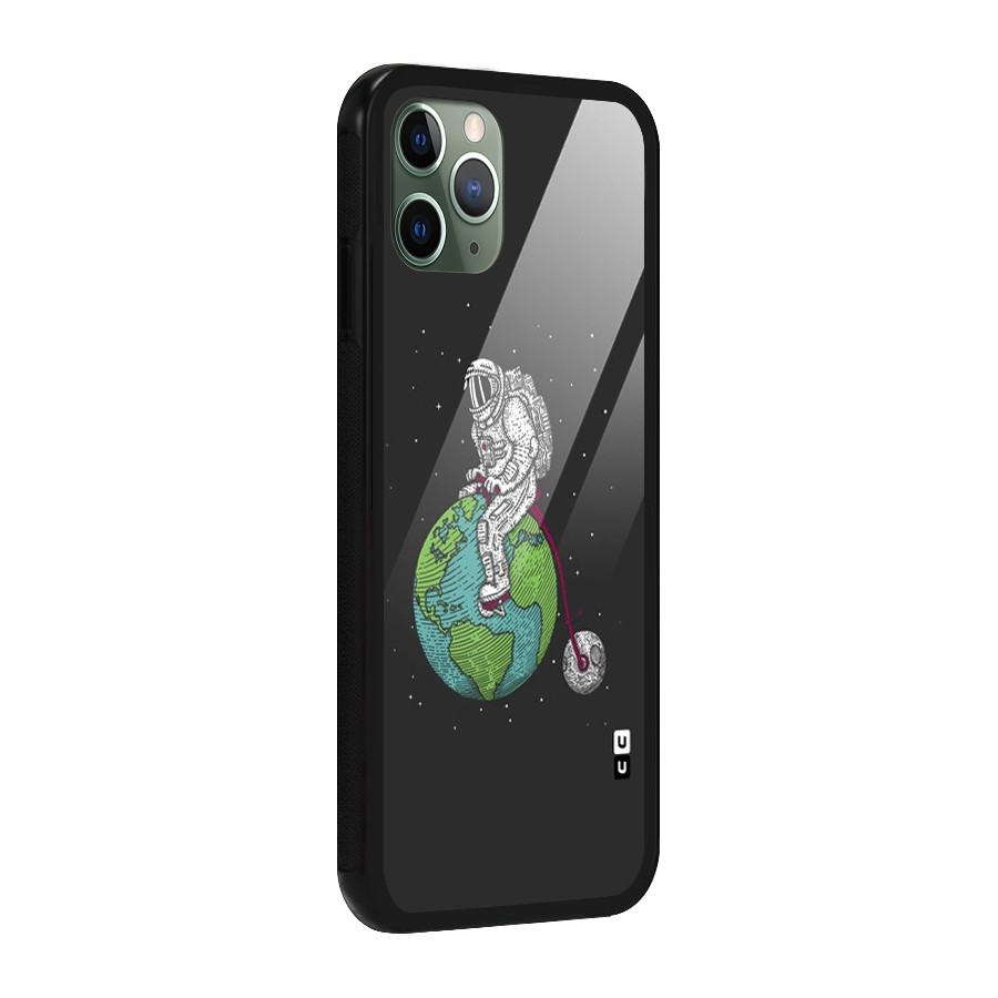 Earth Space Doodle Glass Back Case for iPhone 11 Pro