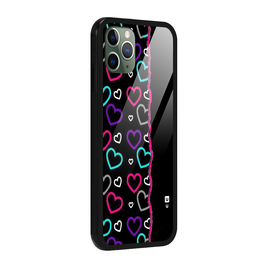 Empty Hearts Glass Back Case for iPhone 11 Pro