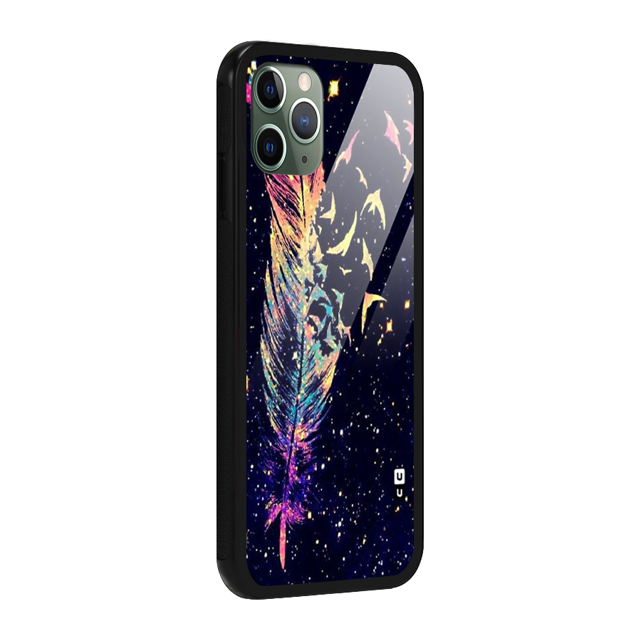 Feather Bird Fly Glass Back Case for iPhone 11 Pro