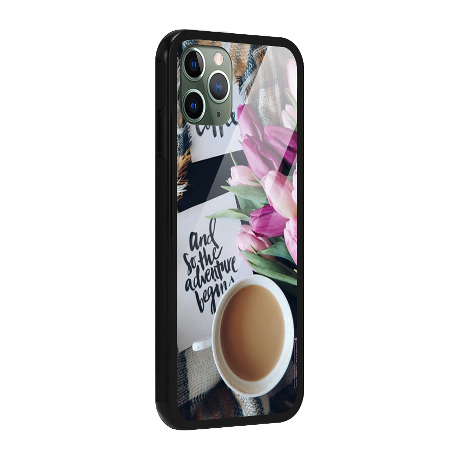 Floral Adventure Glass Back Case for iPhone 11 Pro