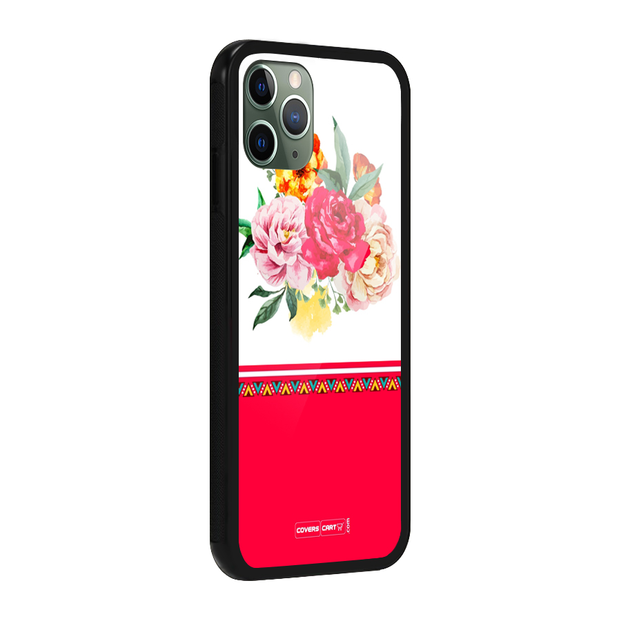 Flower Fusion Glass Back Case for iPhone 11 Pro