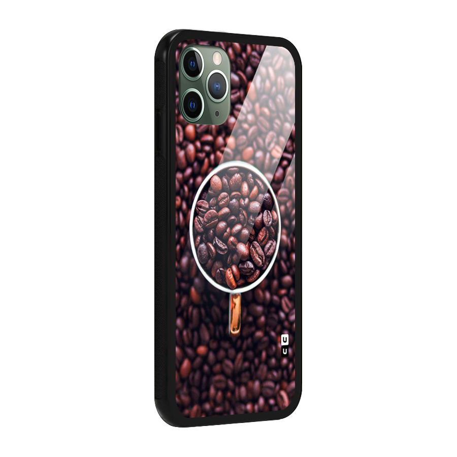 Focus Coffee Beans Glass Back Case for iPhone 11 Pro