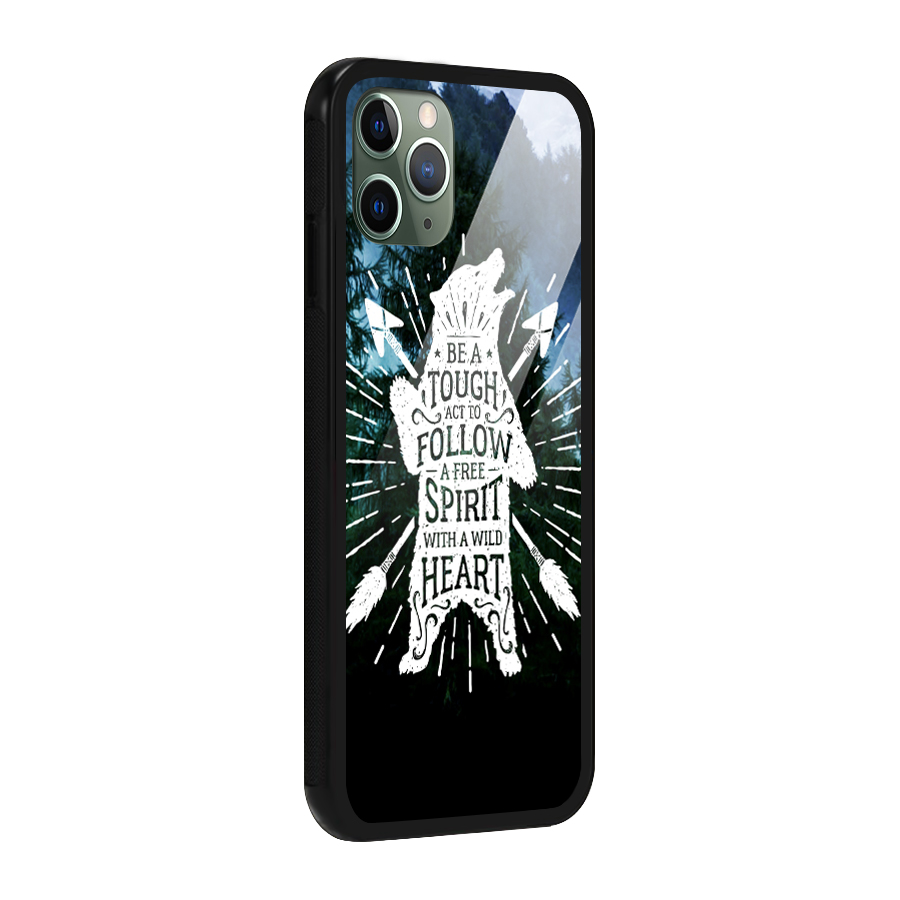 Follow Spirit Heart Glass Back Case for iPhone 11 Pro