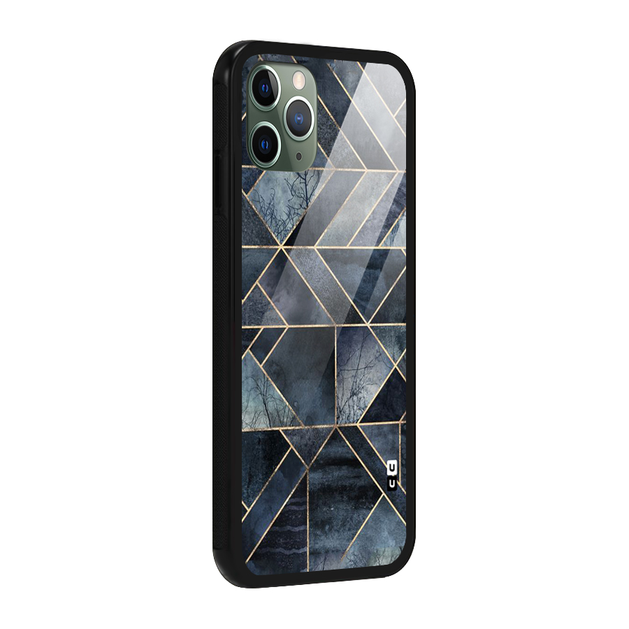 Forest Abstract Lines Glass Back Case for iPhone 11 Pro