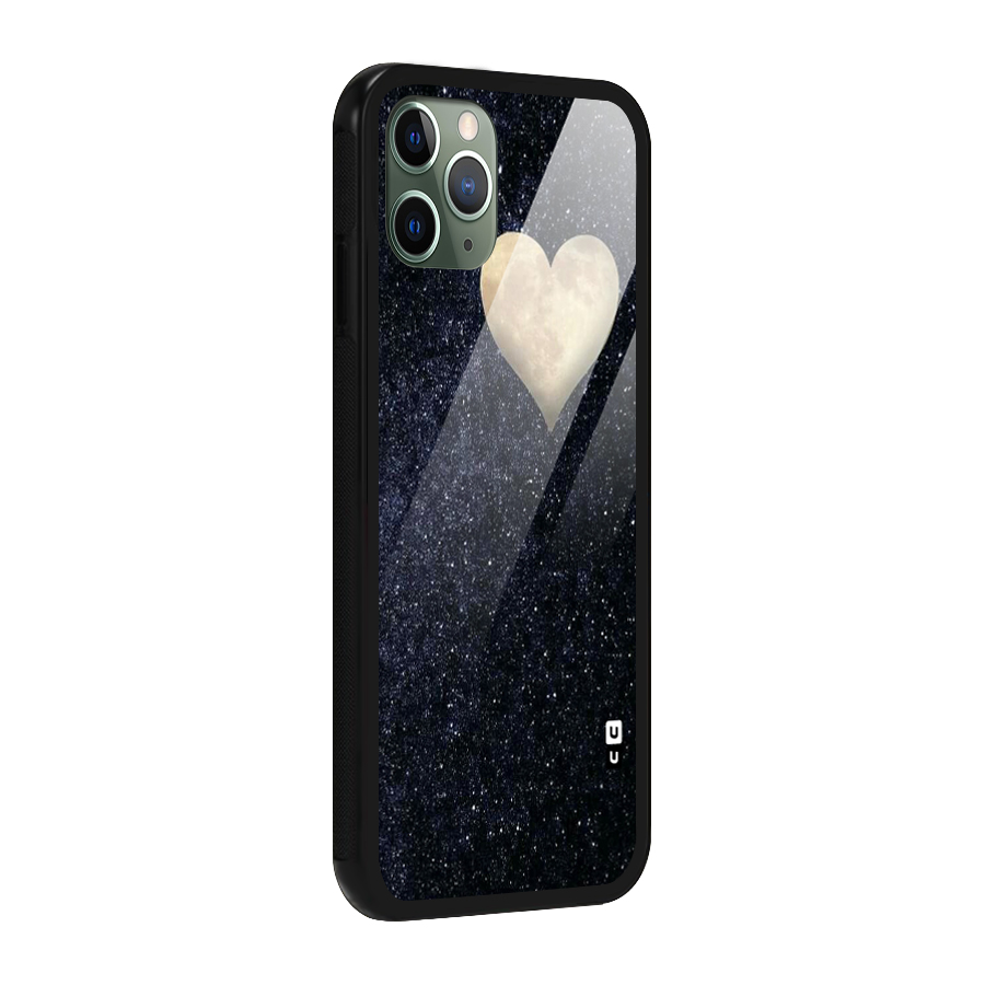 Galaxy Space Heart Glass Back Case for iPhone 11 Pro
