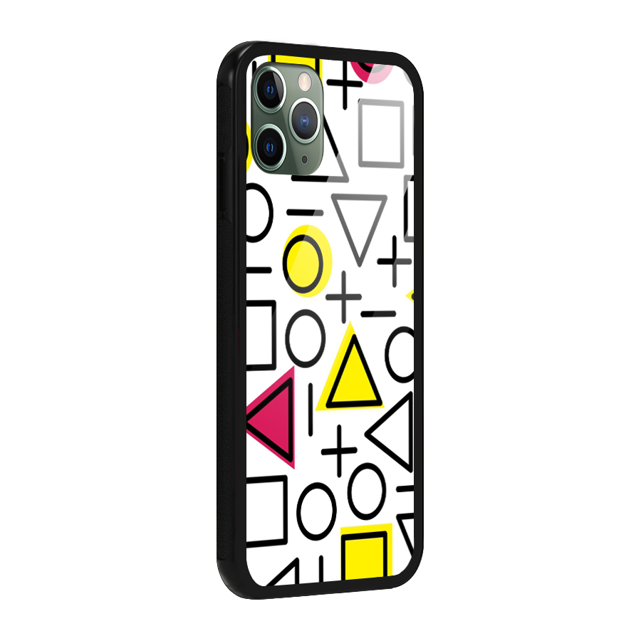 Geometry Pattern Glass Back Case for iPhone 11 Pro