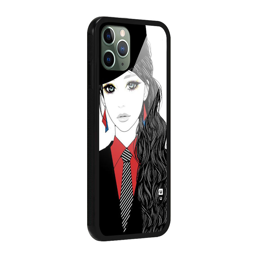 Girl Tie Glass Back Case for iPhone 11 Pro