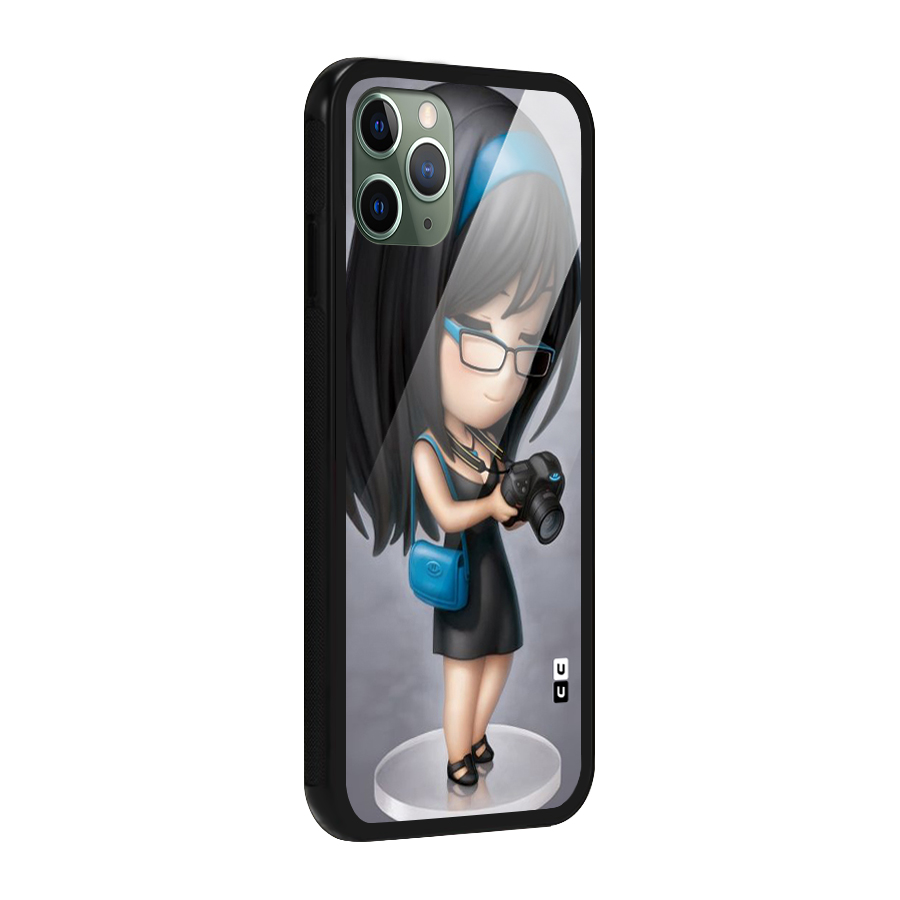 Girl With Camera Glass Back Case for iPhone 11 Pro