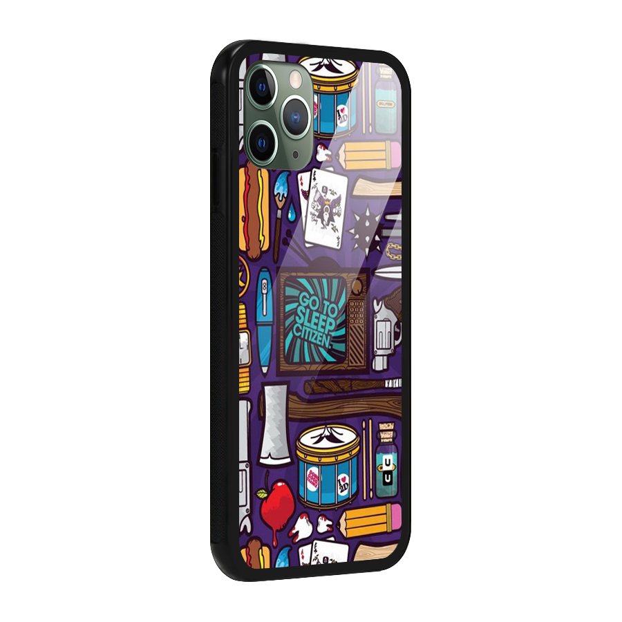 Go To Sleep Glass Back Case for iPhone 11 Pro