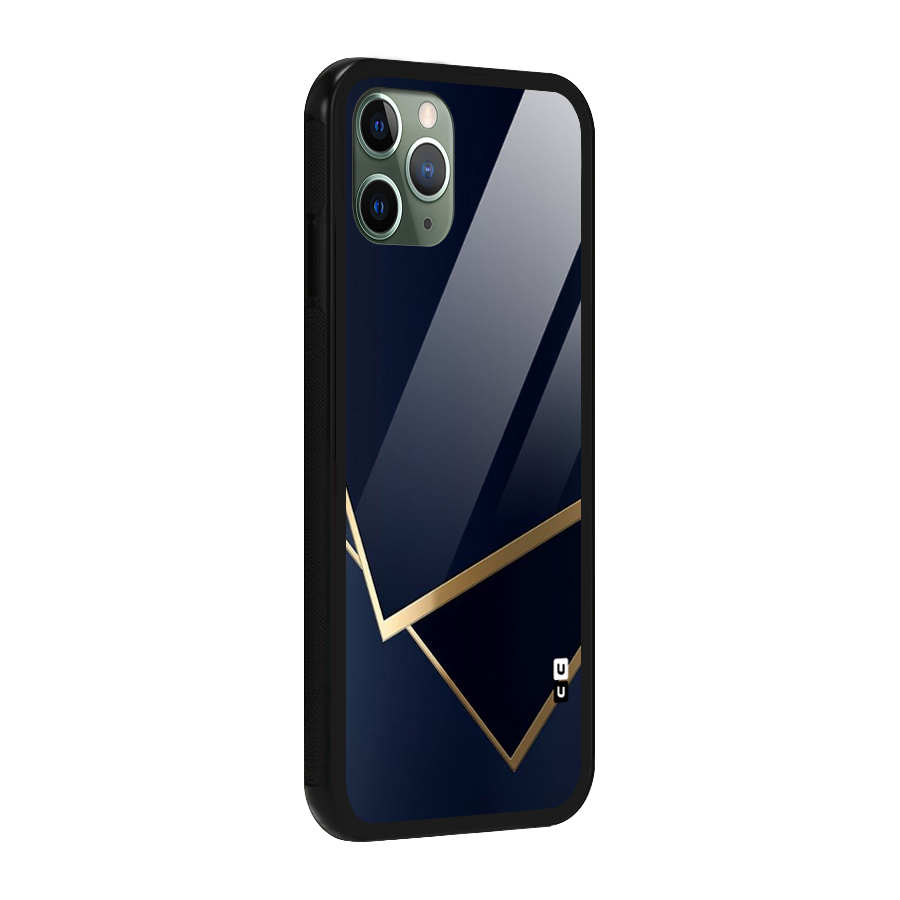 Gold Corners Glass Back Case for iPhone 11 Pro