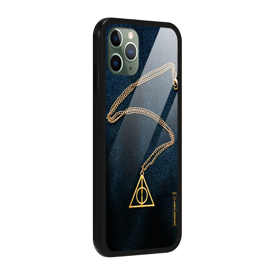 Golden Chain Glass Back Case for iPhone 11 Pro