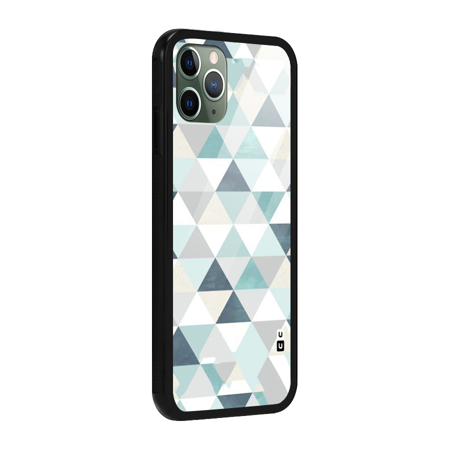 Green And Grey Pattern Glass Back Case for iPhone 11 Pro