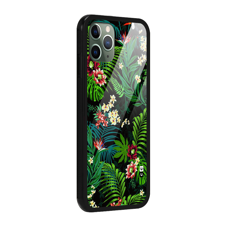 Green Leaf Design Glass Back Case for iPhone 11 Pro