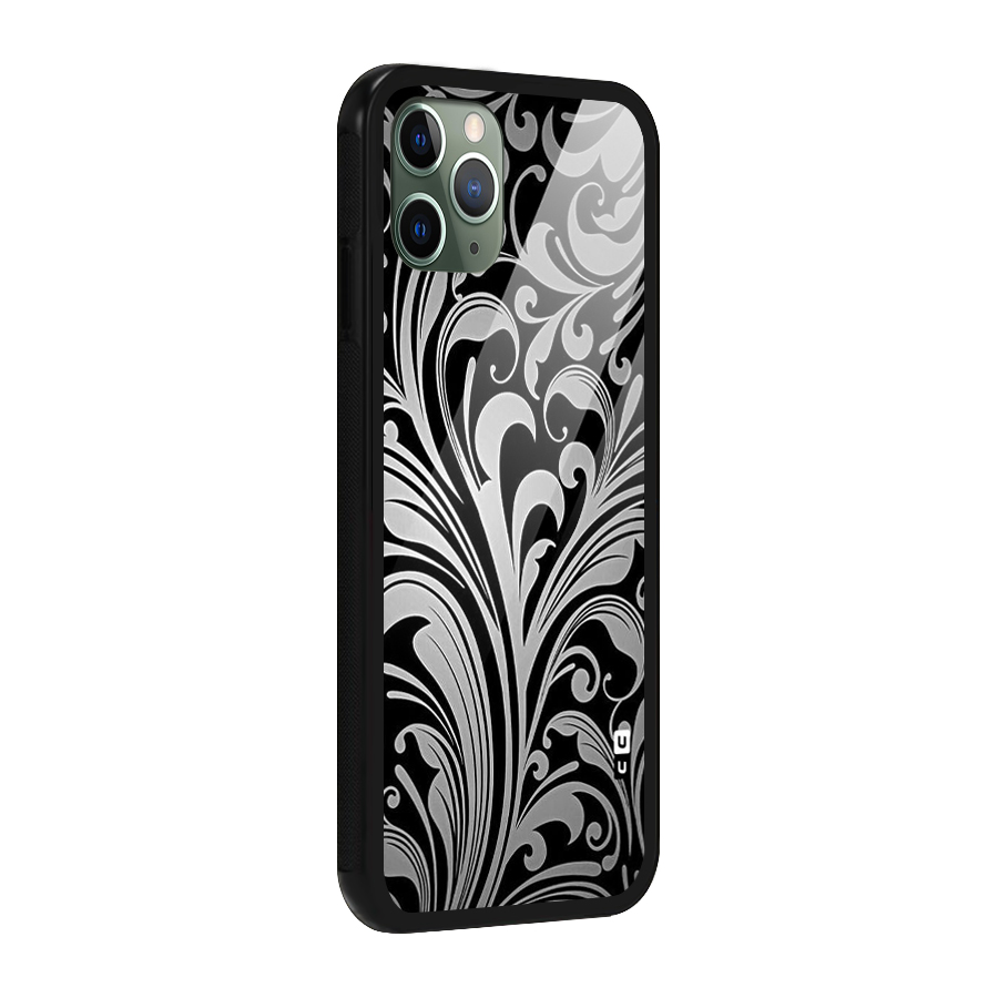 Grey Beauty Pattern Glass Back Case for iPhone 11 Pro