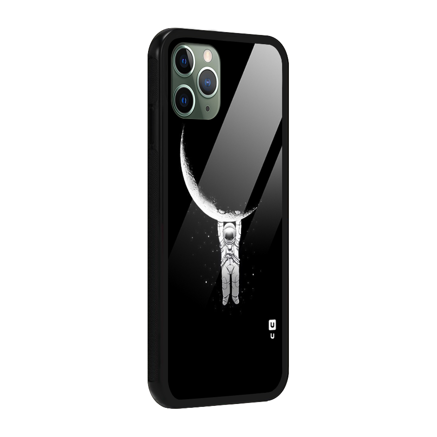 Hanging Astronaut Glass Back Case for iPhone 11 Pro