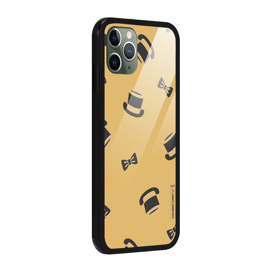 Hat and Bow Tie Glass Back Case for iPhone 11 Pro