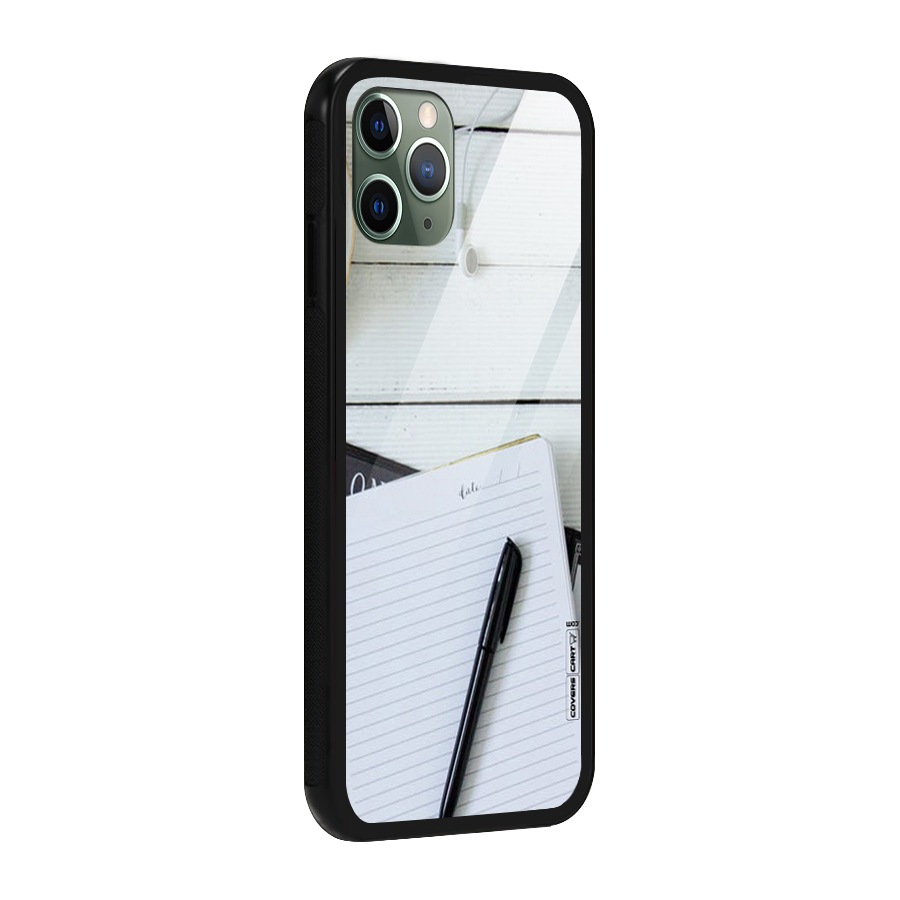 Headphones Notes Glass Back Case for iPhone 11 Pro