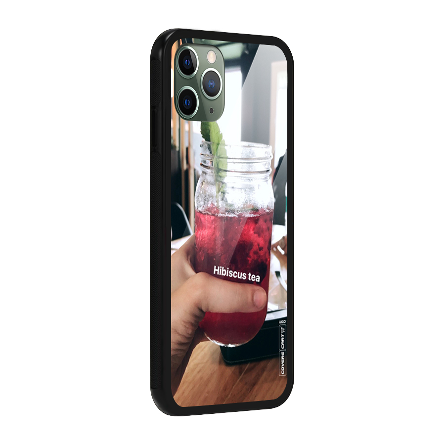 Hibiscus Tea Glass Back Case for iPhone 11 Pro
