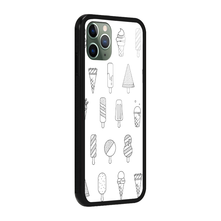 Ice Cream Lines Glass Back Case for iPhone 11 Pro
