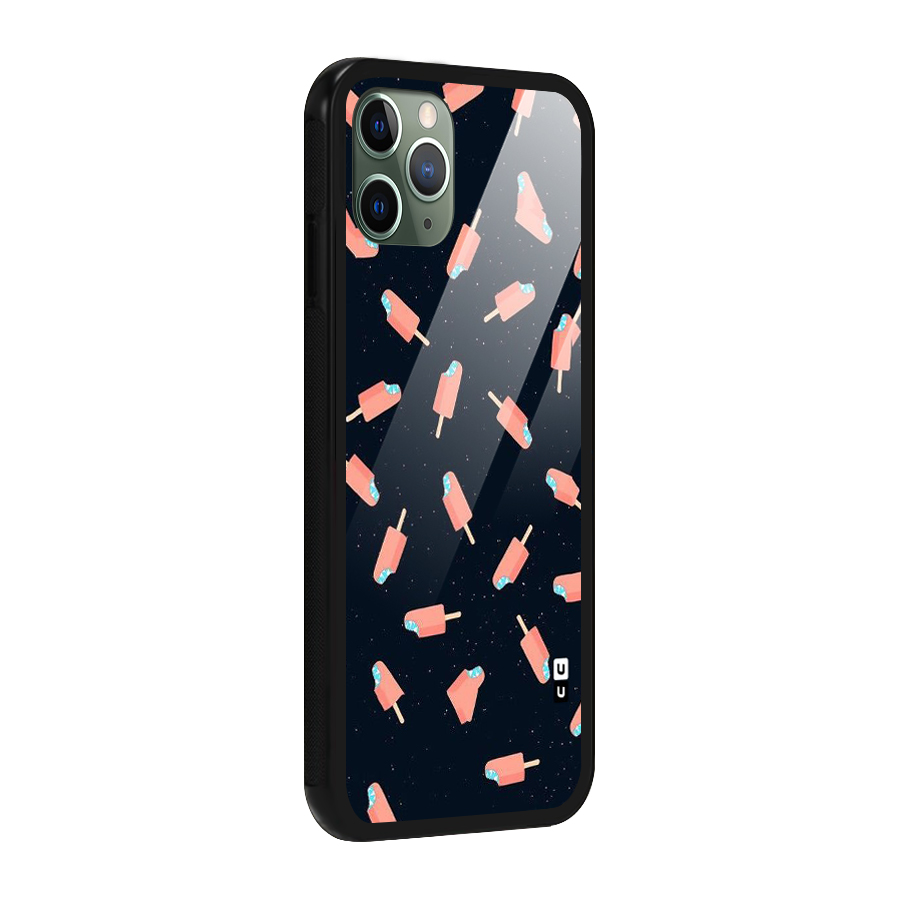 Icy Pattern Glass Back Case for iPhone 11 Pro