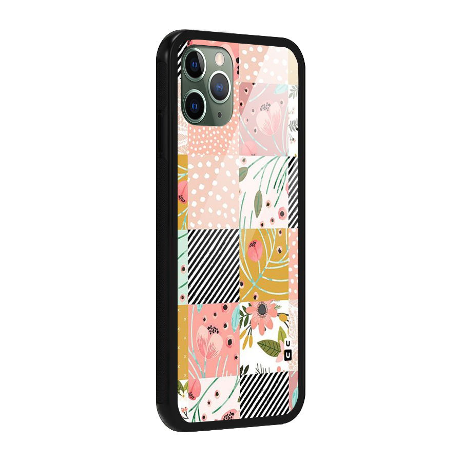 Leaf Stripe Polka Glass Back Case for iPhone 11 Pro
