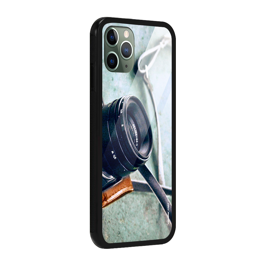 Leather Camera Lens Glass Back Case for iPhone 11 Pro