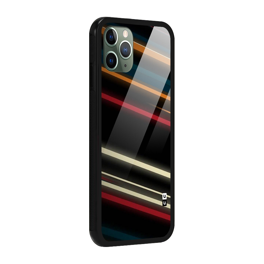 Light Diagonal Stripes Glass Back Case for iPhone 11 Pro
