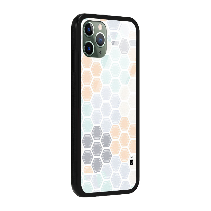Light Hexagons Glass Back Case for iPhone 11 Pro