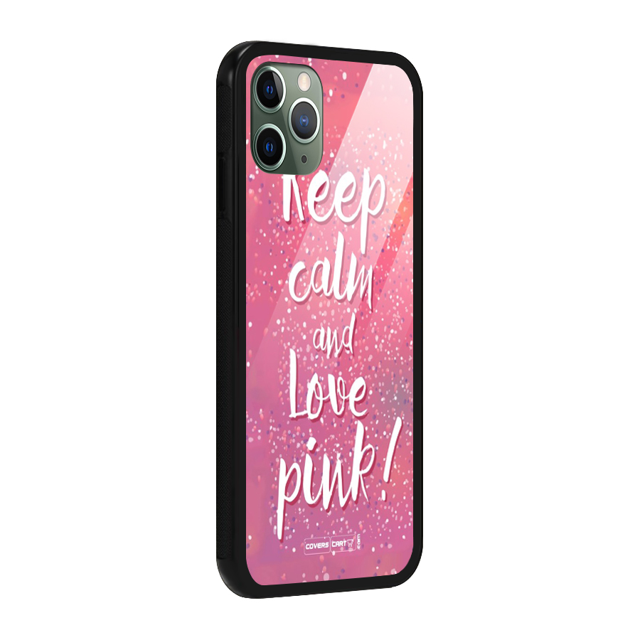 Love Pink Glass Back Case for iPhone 11 Pro