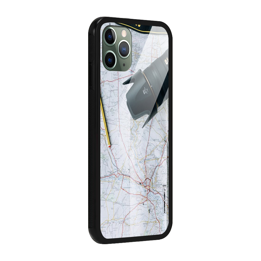 Map And Camera Glass Back Case for iPhone 11 Pro