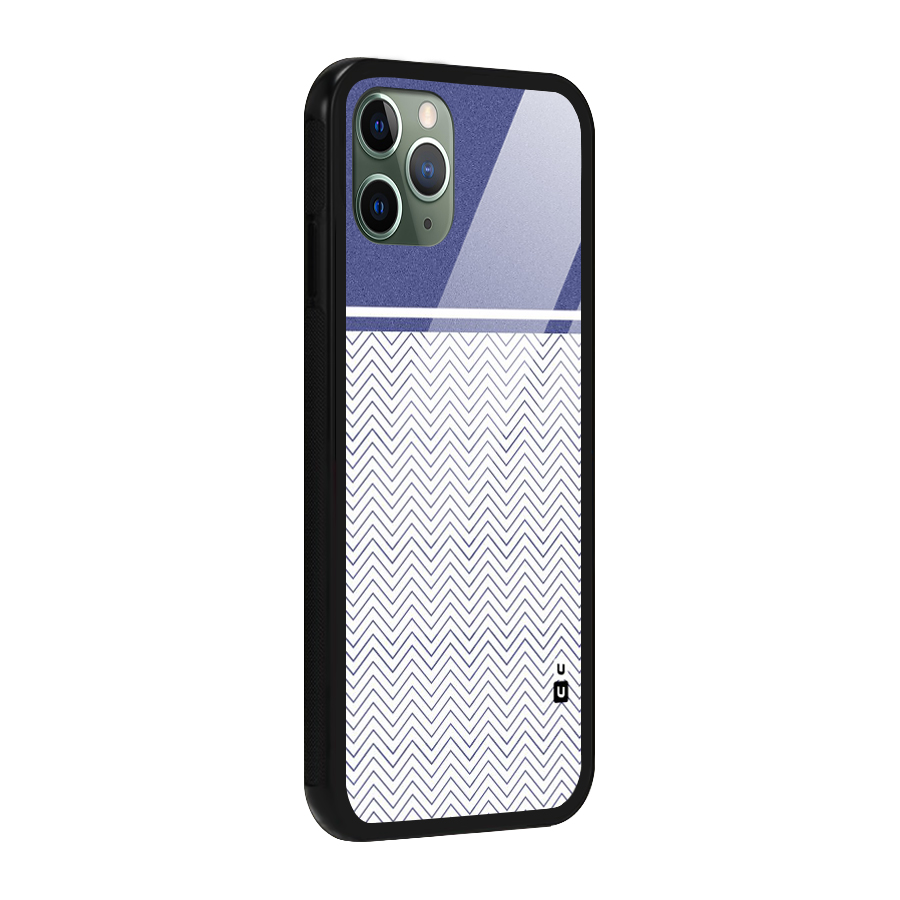 Melange Striped Pattern Glass Back Case for iPhone 11 Pro