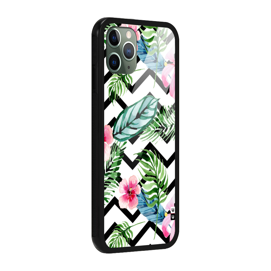 Modern Flowers Glass Back Case for iPhone 11 Pro