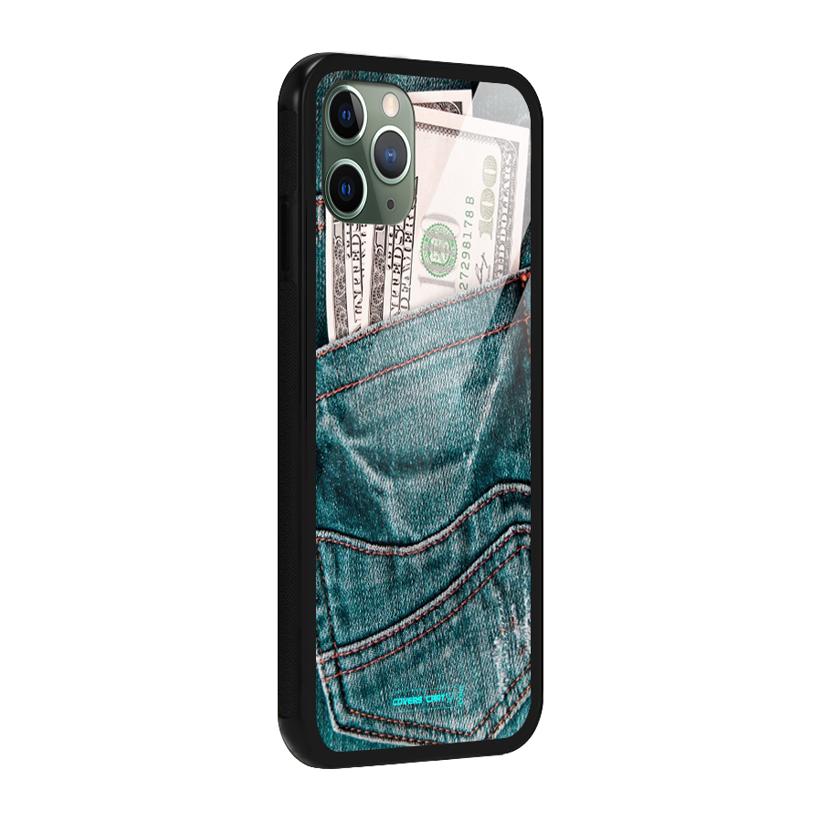 Money in Jeans Glass Back Case for iPhone 11 Pro