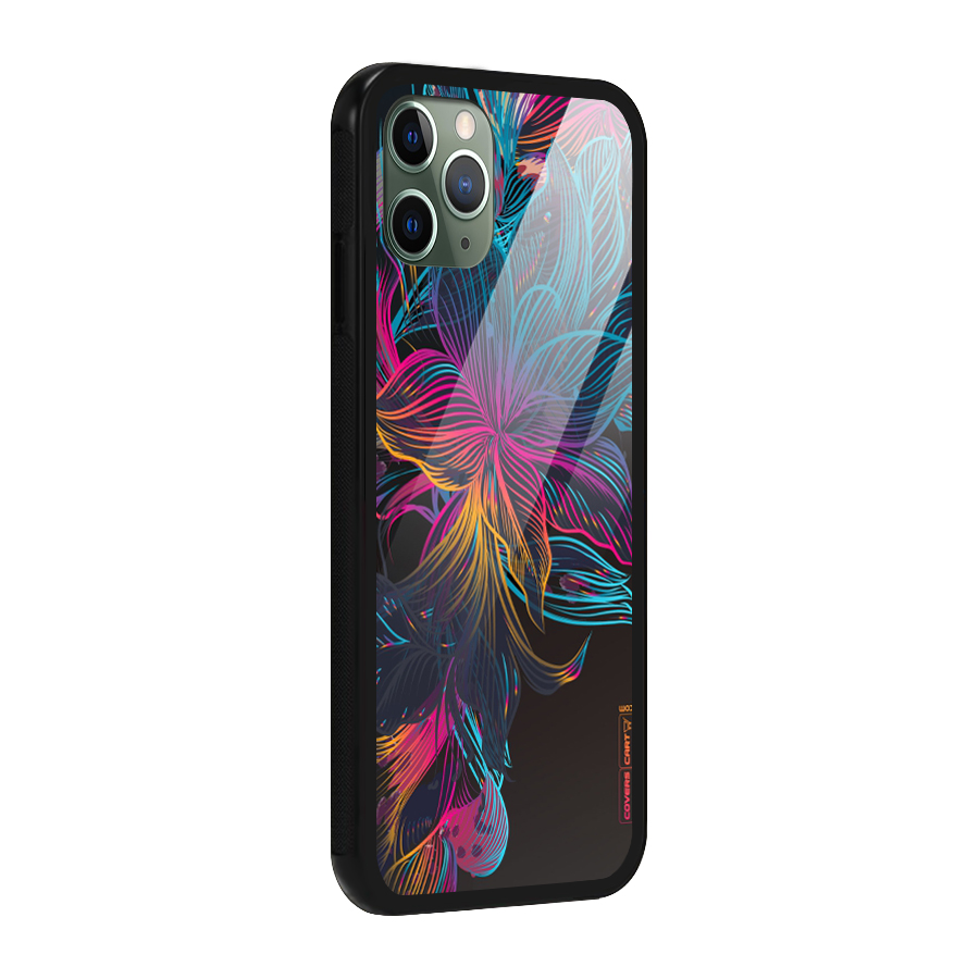 Multi-Colour Flowers Glass Back Case for iPhone 11 Pro