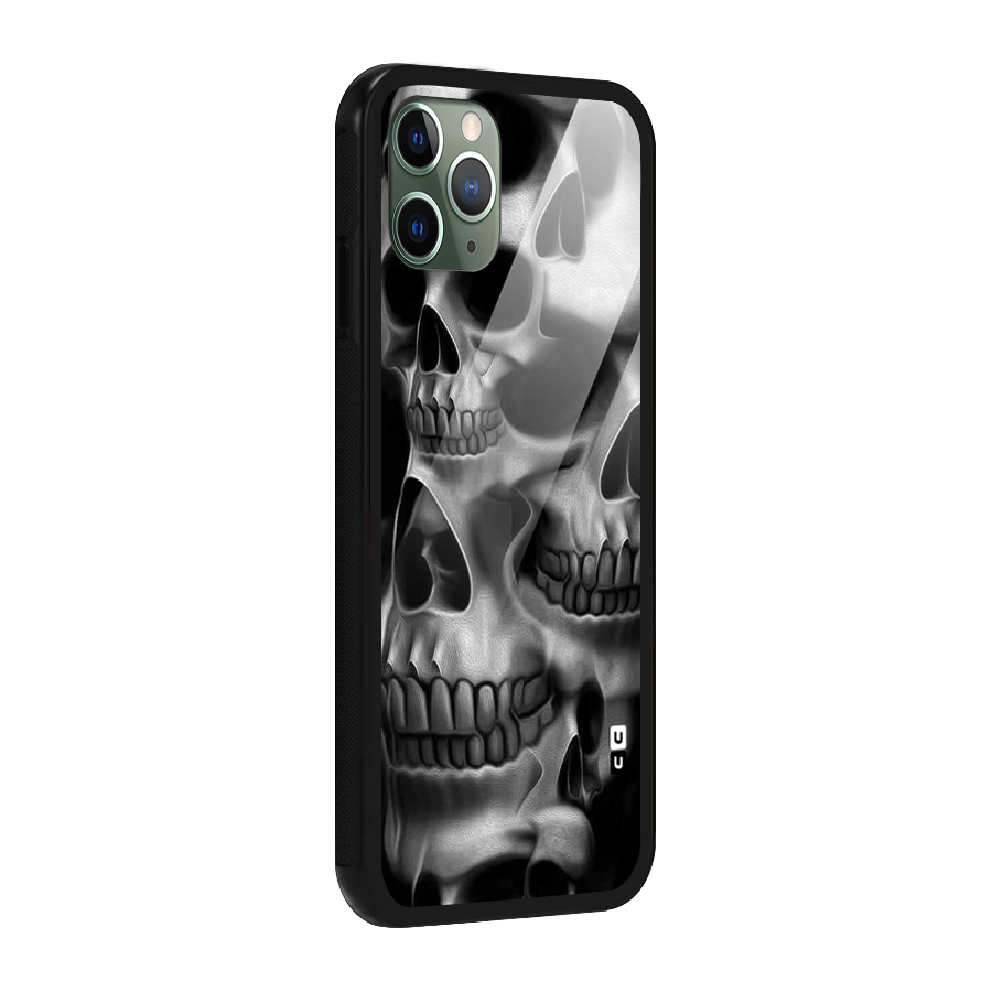 Multiple Skulls Glass Back Case for iPhone 11 Pro