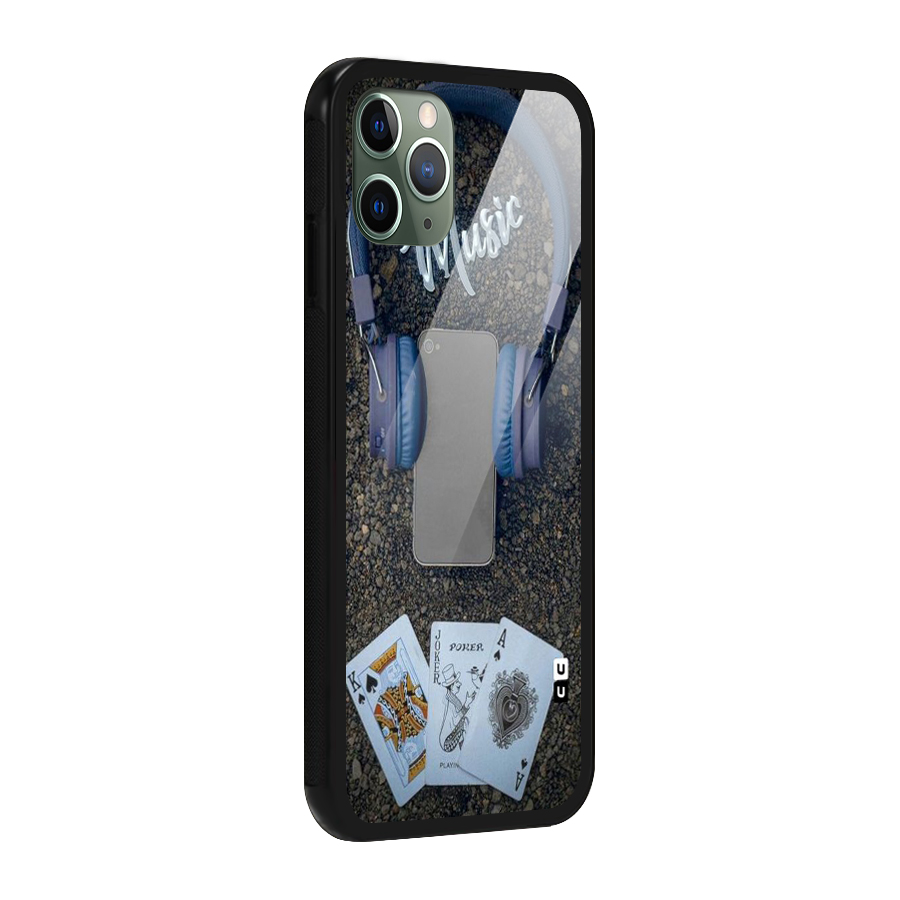 Music Power Cards Glass Back Case for iPhone 11 Pro