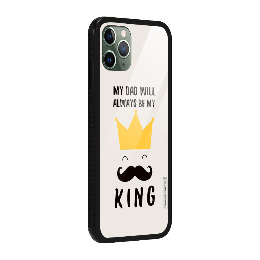 My King Dad Glass Back Case for iPhone 11 Pro