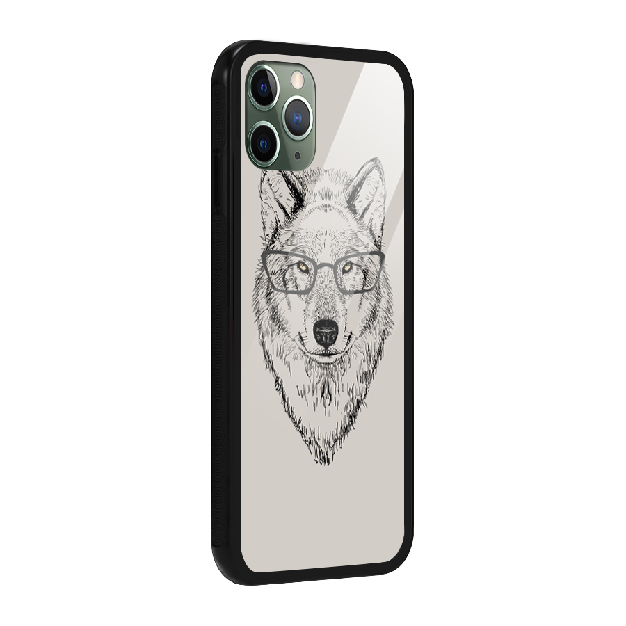 Nerdy Wolf Glass Back Case for iPhone 11 Pro